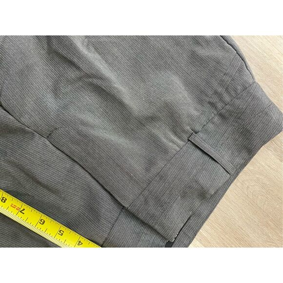 Atelier Luxe NWT Gray Pinstripe Dress Straight Leg Pants, Sz 10, MSRP $98 - Picture 3 of 10